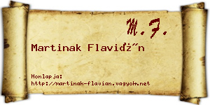 Martinak Flavián névjegykártya
